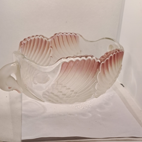 Vintage Mikasa Walther Crystal Bowl Swan Handle - Picture 4 of 7